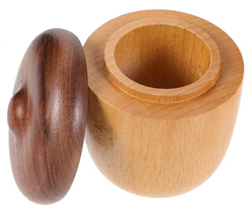 AOKWAWALIY Wattestäbchen-Box, Holz, Zubehör, Reisen, tragbar
