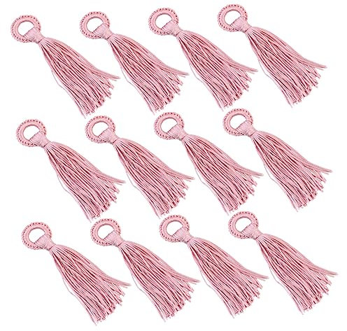 TEHAUX 12stücke Schmuckanhänger DIY Charm Anhänger Aus Polyester Handyanhänger Schmuckherstellung Anhänger Kleidungszubehör Kleiner Quastenring Für Zuhause