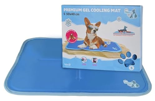 CoolPets Premium Kühlmatte Hund S - 50 x 40 cm - Kühlung für Hunde - Hundematte zum Kühlen - rutschfeste Matte - Mit Citronella und Eukalyptus