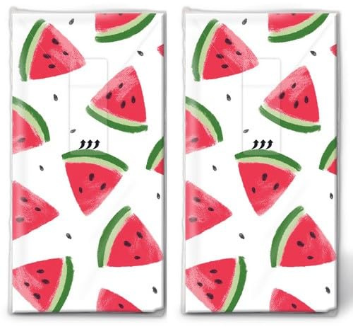 20 einzelne Taschentücher Sommer Melonenstücke. 2 Packungen mit 10 einzelnen Papiertaschentücher bedruckt als Geschenk.