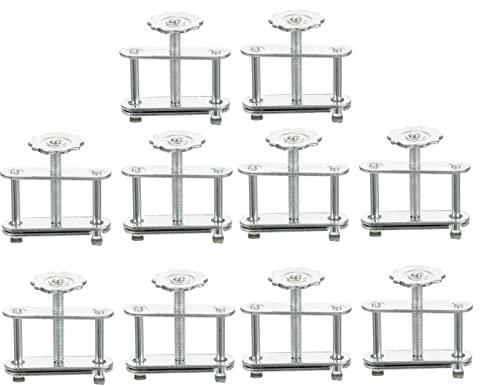 SOESFOUFU 10pcs Adjustable Screw Pinchcock Water Stopper Clips Flatjaw Spring Control Hose Clamps for Laboratory and Teaching Equipment