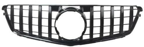 Auto Frontstoßstange Mittelgitter Für me&rc&ed&es Für Be&nz W204 2007 2008-2014 GT R C180 C200 Schwarz Kühlergrill KüHlergrill Vertikalstange Mittelgitter