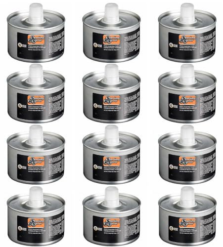 Sterling Saver 6 Hour Wick Chafing Fuel - Premium Long-Lasting, Odorless Heat for Buffets, Catering, & Events - Safe, Clean-Burning (12 Pack)