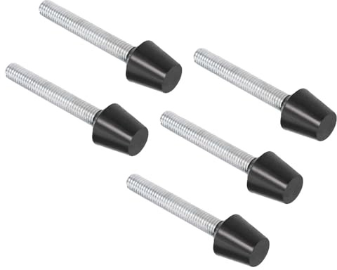 CoCud Toggle Clamp Foot, Thread Diameter M8x70mm, Rubber Head Carbon Steel Steel Adjustable Clamp -(Applications: for Woodworking Metal Working DIY Project) -5 Pieces