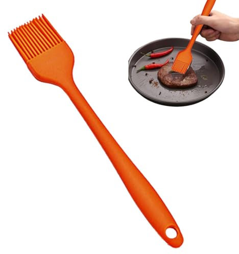 Pinceau à badigeonner en silicone – Pinceau à pâtisserie pour pâtisserie – Résistant à la chaleur – Brosse à badigeonner extra large – Brosse de cuisson en silicone pour barbecue, étaler l'huile, le