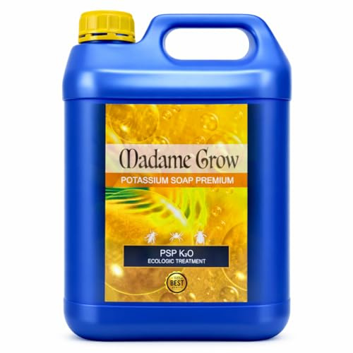 Madame Grow – Soluzione di potassio per piante – Concime liquido ecologico PS Premium – Uso contro parassiti comuni – Formato 5L