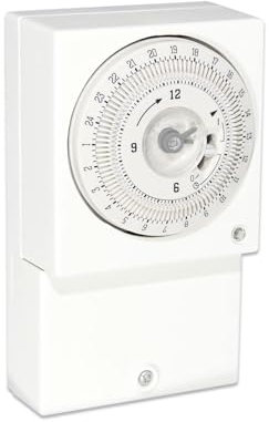LOWENERGIE 24hr Mechanical Wall Timer Switch – 16A Hardwired Control for Immersion Heaters, Lighting, Fans & Energy Storage Systems (3000W Max Load)