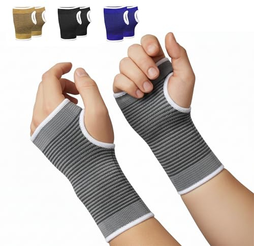 MASIOR Hand Wrist Elastic Support Bandage Sleeve Compression Brace For Men Women wrist, Sports, Carpal Tunnel, Arthritis, Tendonitis, injury Pain Relief (For Medium and Large Hands)