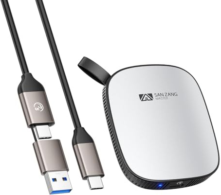 SAN ZANG MASTER External SSD 1T Portable SSD Modern Minimalist Storage Capacity SSD Hard Drive External/Lightweight Aluminium Case/USB-C Compatible with PC/Laptop