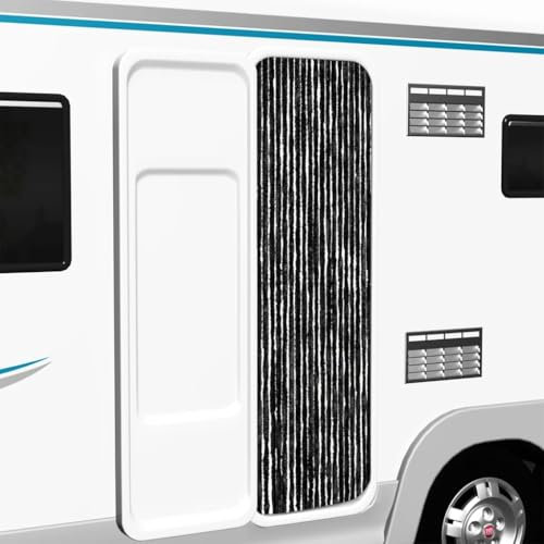 BOWEKAM Home & Garden - Tenda anti-insetti in ciniglia, 56 x 200 cm, colore: Antracite