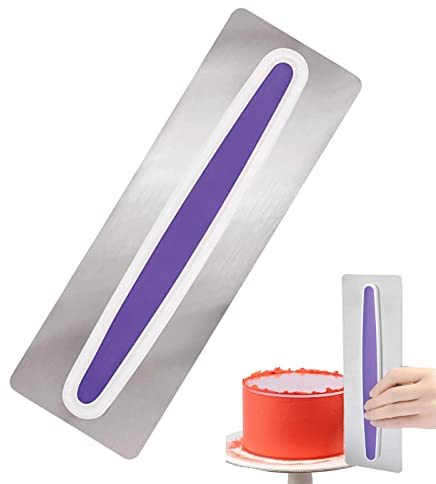 Grattoirs à Gâteau,Lisseur de Gâteaux en Acier Inoxydable,Grattoir à Crème au Beurre,Outils de Pâtisserie pour Glaçage Polisseur Montage Mousse Crème