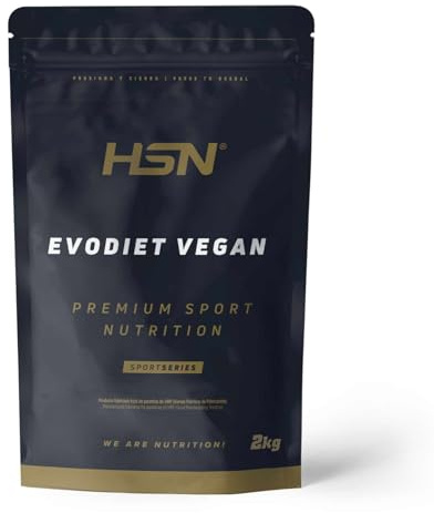HSN Evodiet Vegan (Aislado de Proteína de Soja, Inulina y Glucomanano) | Sabor Neutro 2Kg | Ideal para tomar antes de las comidas | No Contiene Dosificador | No-GMO, Vegano, Sin Gluten