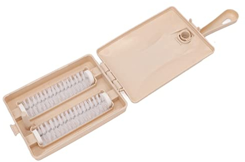 FILFEEL Streeler di Moquette Manuale, Pulizia Portatile Spazzino a Doppio Rullo di Divano Spazzatore di Polvere Pulizia Manico Corto per il Desktop Vestiti Letto