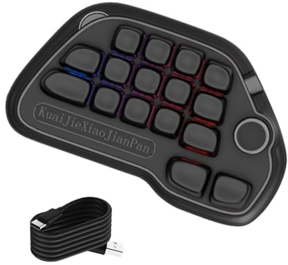 Obotsnoi Teclado numérico mecánico RGB retroiluminado 17 con características programables VIA teclado numérico USB intercambiable en caliente para laptop, PC, escritorio, teclado numérico de alta
