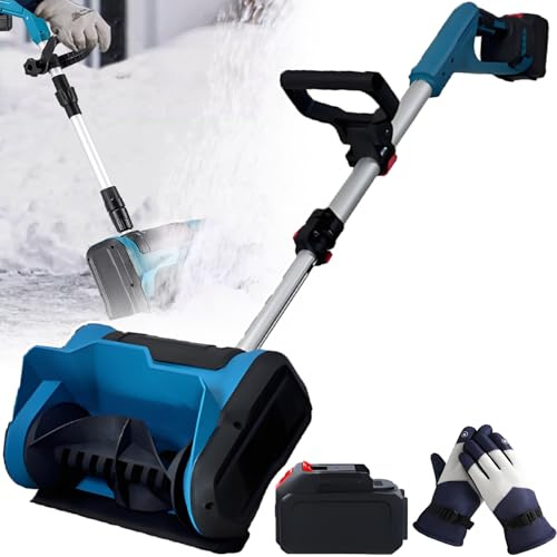 smafoseedding Pala da Neve Elettrica da 600 W - Spazzaneve Senza Fili - Spazzaneve Elettrici, Larghezza 25,4 Cm, Risparmia L'80% di Tempo, Attrezzatura per La Rimozione della Neve Invernale 1battery