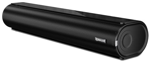 Redragon GS821 datorsoundbar – Hi-Fi stereo PC-högtalare med BT 5.3, optisk/HDMI ARC/AUX/USB-port, 3 EQ-lägen, inklusive fjärrkontroll, spelhögtalare för PC, bärbar dator och surfplatta