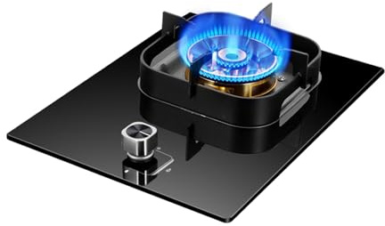 Indoor Gas Stove,Single Burner Table Top Cooker,5.2KW Fire Ring Gas Cooktop,NG/LPG Compatible,for Apartments and Small Kitchens(LPG)