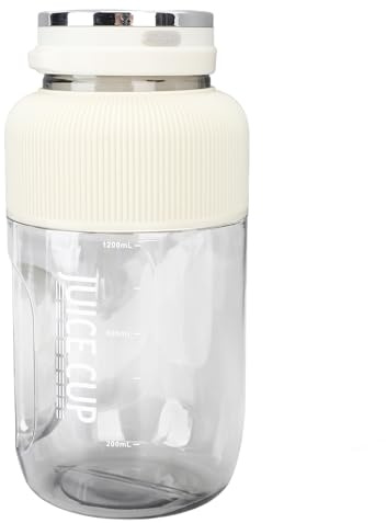 Asixxsix Tasse de Mixeur Portable, Preste-Agrumes Élective USB 1,2 L AVEC Double Bouchon de Bouteille, Idéal pour les Shakes et les Smoothies, Violet Clair