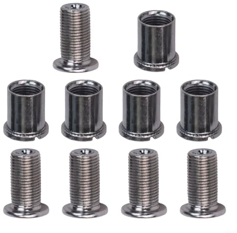 Yhenlovtt 5 viti in acciaio inox per corona della bicicletta, viti singole/doppie/triple (B)