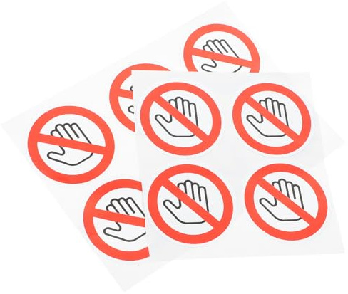 BUTIFULSIC Lot De 10 Autocollants Avertissement Ne Pas Toucher En Vinyle Étiquettes De Sécurité Rondes 0.98In Pour Entrepôt Usine Et Équipement À Surface Lisse