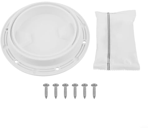 Escotilla de inspección marina de ABS blanco de 4/6/8 pulgadas con cubierta desmontable y diseño antideslizante para barcos y yates (4 pulgadas)
