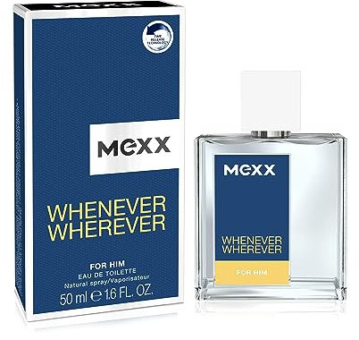 Mexx Whenever Wherever Man Belebendes Eau de Toilette, für jede Gelegenheit, für unbeschwerte Eleganz, 1 x 50 ml