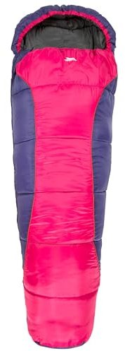 Trespass Sacco a pelo unisex Bunka 3 stagioni con imbottitura in fibra cava, 170 x 65 x 45 cm, viola, 170 x 65 x 45 cm