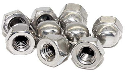 Tuercas para sombreros (forma alta) - M5 - (50 unidades) - DIN 1587 - Tuercas hexagonales - Acero inoxidable A2 (V5A)