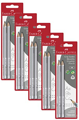 Faber-Castell 111992 - Bleistift Jumbo Grip HB (2er Pack, Bleistift Jumbo, 5 Packungen)