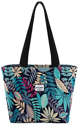 Damen Schultertasche mit Reißverschluss Frauen Handtasche Umhängetasche | Casual Mode Groß Einkaufstasche Wasserdicht Henkeltasche für Reise Arbeit Schule Tägliches Leben Strand