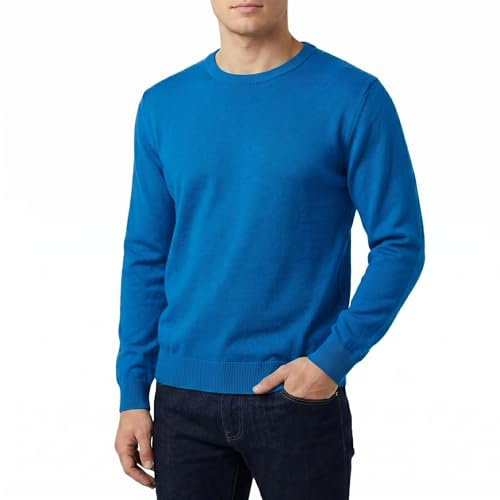 Castle Point Maglione 100% Uomo Cotone Girocollo (Peacock, L)