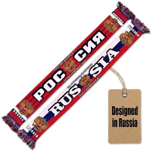 Generisch Russland Schal, Russia (Seidenschal/Sommerschal), für Europameisterschaft, Fußballschal, Kult-Schal, Souvenirschal
