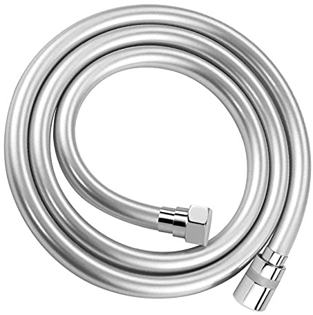 Duschschlauch 2m Brauseschlauch mit doppeltem Verdrehschutz, flexibel Universal Brauseschlauch mit Premium doppelten Messingkopf, Anti-Twist, Anti-Knick（2 Meter）