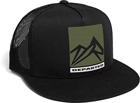 DEPARTED Herren Mesh Trucker Hat mit Print/Motiv - Snapback Cap - No. 172, Black