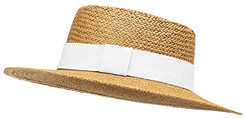 Caspar HT026 klassischer Unisex Sommerhut mit breiter Krempe und Hutband