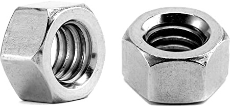 3/8-16 Hex Nuts 100Pcs 304 Stainless Steel 18-8, Full Thread, Hex Drive, Bright Finish by SG TZH