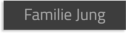 Jung Edelstahl Design Modernes V2A Edelstahl Türschild anthrazit pulverbeschichtet. 60x15 mm. Individuell personalisierbar. Namensschild, Briefkastenschild, Hausnummer