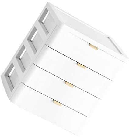 FOMIYES Organizer Weiß Für Make-up-aufbewahrung Aufbewahrungsbox Für Schreibtisch Kosmetikbox Mit Mehreren Für Ordnung Und Platz Für Alltagsgegenstände