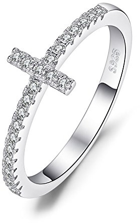 JewelryPalace Kreuz Wickelring Verlobungsring Unendlichkeit Promise Eheringe Ring Silber 925 Damen, Zirkonia Silberringe Trauringe Damenring Hochzeitsringe Stapelring Ringe Set, Damen Schmuck 62