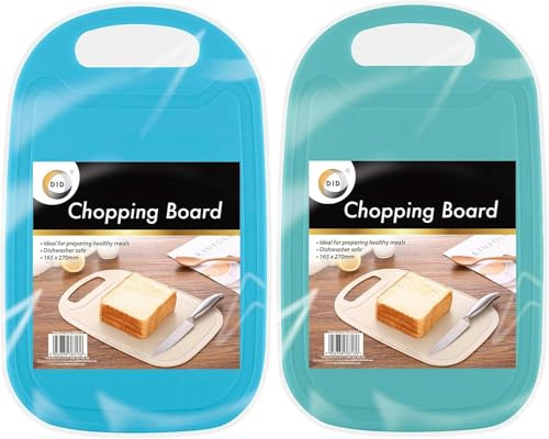 Buystarget 1 x Blue or Green Chopping Board Baking Kitchen Plastic Cutting Board Worktop Strong 16x27 cm One Suplied (Random Colour)