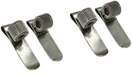 4Stk aus Metall Stifthalter an der Tasche Verstellbarer Federring aus Edelstahl Halter für Taschenstift Bleistift Markierungen Clips für Büro Laptop Klemmmappe Klemmbrett