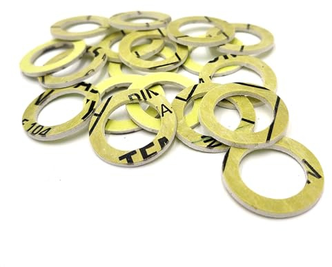 KKMSEALS Dichtungsringe Set Sanitär - 25 St Wasserhahn Dichtung 1 1/2 | Aramidfaser Flachdichtung Gummi - Dichtungen Isolierung - Dichtungsring - Dichtungsset (44,5 x 36 x 2mm)