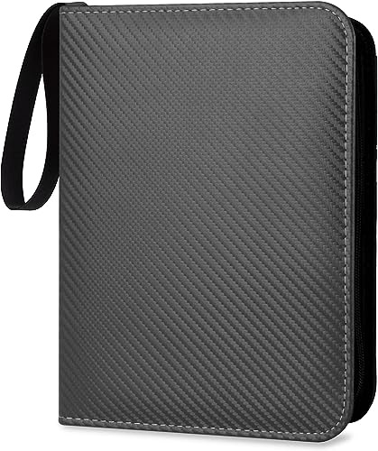 Etievort Sammelalbum Karten Groß,900 Karten Sammelkarten Album mit 9 Taschen 50 Seiten, Sammelmappe Karten Ordner Heft Groß Kapazität, Tragbar Wasserdicht PU Karten Halter, Geschenk für Kinder（C08）