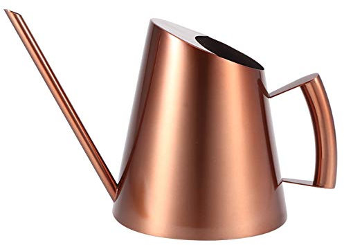 Arrosoir élégant en acier inoxydable pour plantes d'intérieur et d'extérieur, bouilloire finition cuivre de 3,8 l avec long bec pour jardin, fleur, pot, arrosage des plantes d'intérieur, décoratif et