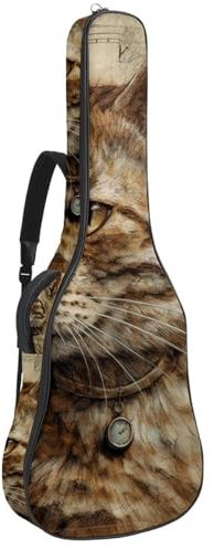 Tasche für Akustikgitarre, wasserdicht, für 40/41/42 Zoll Gitarre, Reißverschluss, Schutzschicht, Farbzeichnung Schafe, Mehrfarbig Nr. 06, 42.9x16.9x4.7 in, Gitarrentasche
