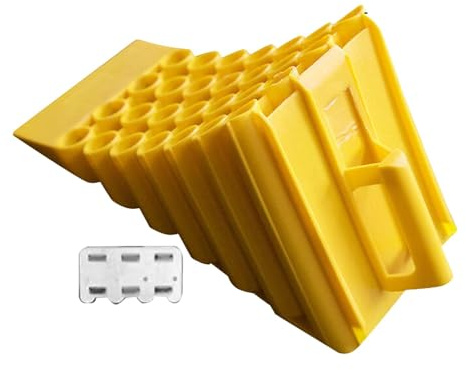 Cuñas de rueda de parada de rueda, cuñas de rueda de autocaravana, tope de neumático antideslizante, cuña de rueda resistente para asegurar las ruedas, tope de rueda de estacionamiento para SUV