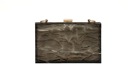 MISAKO Caja bolso bandolera de fiesta pequeño con cadena extraíble ED. Mujer - Caja Negro 10 X 18 X 5 cm
