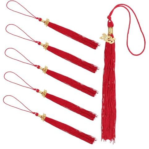 HOODANCOS 6pcs Graduation Cap Tassels for Fade-Resistant Hat Accessories Soft Graduation Decorations for Ceremonies Parties and Special Occasions
