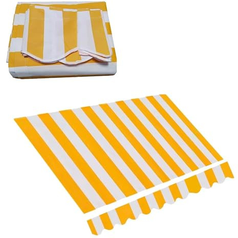 YHDMDQ Tela De Repuesto para Toldo, Lona Recambio para Toldo Jardín Patio Terraza Balcón Exterior, Toldo De Lona 4x3.5m Cubierta del Toldo, Vela De Sombra Recambio De Tela Lona(Yellow,2.5x2m/8x6.5ft)
