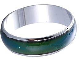 VERDANVERSE Farbwechselringe Stimmungsringe für Mädchen aus Metall 6mm Breiter Runder Ring Kreatives Design Geschenk für Festival oder Geburtstag